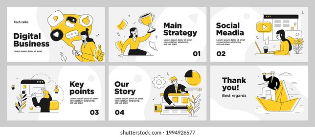 Presentation and slide layout background. Yellow design template with business people. Use for business annual report, flyer, marketing, leaflet, advertising, brochure, modern style. Vector