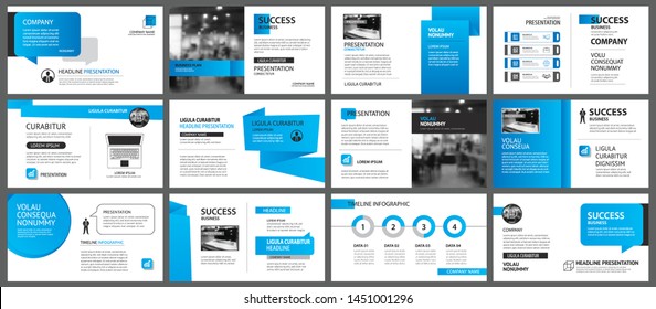 Presentation and slide layout template. Design blue gradient in paper shape background. Use for business annual report, flyer, marketing, leaflet, advertising, brochure, modern style.