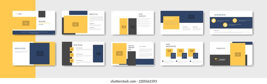 Presentation slide minimalist modern design template for promotion