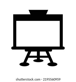 Presentation slide show screen icon | Black Vector illustration |