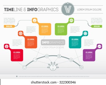 Presentation slide template or business infographic. Modern vector elements for advertising, web, print, magazine, media, marketing and brochure concepts.