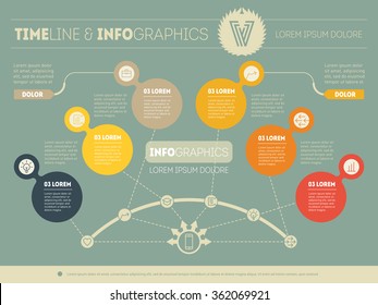 Presentation slide template or business infographic. Modern vector elements for advertising, web, print, magazine, media, marketing and brochure concepts.