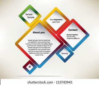 Presentation slide template editable at your choosing with your words. Abstract design draft proposal. Business background. Slide concept.  Vector illustration.