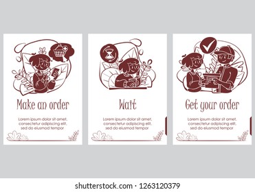 Presentation slide template. Hand drawn cute doodle Shopping concept illustration. Vector Illustration - Vector