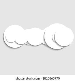 Presentation slide template - a set of paper circle shapes with shadows. Vector illustration of white paper round circles , plate.White paper circle with shadows on white background.