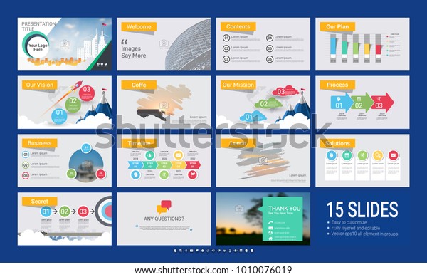 Presentation Slide Template Your Company Infographic Stock Vector ...