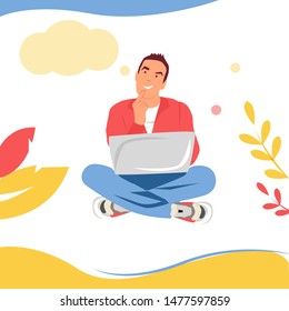 Presentation slide templates or hero banner images for websites, or apps. Business concept illustrations. Modern flat style. Vector