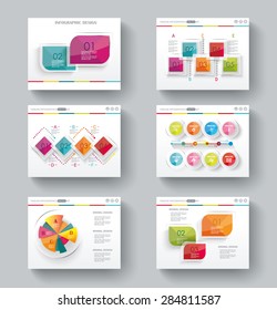 Presentation slide templates for your business with infographics and diagram set