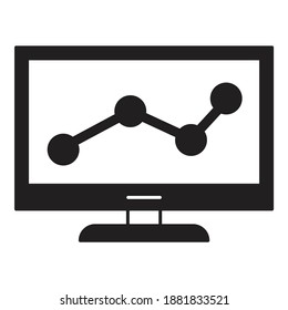 Presentation Social Connection Finance Flat Icon Isolated On White Background