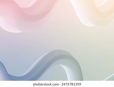 Presentation soft line curve wave pastel background. vector illustration.
