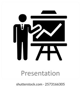 Presentation and speaker icon concept