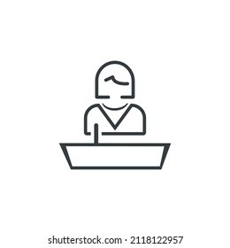 Icono de voz de presentación, ilustración vectorial