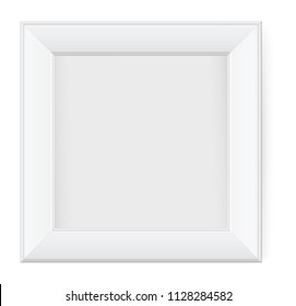 Presentation square picture frame design with shadow on transparent background. 3D Board Banner Stand on isolated clean blank table Vector illustration EPS 10 for photo, image, text promotional
