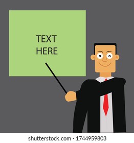 
presentation staff. text your message. vector illustration.