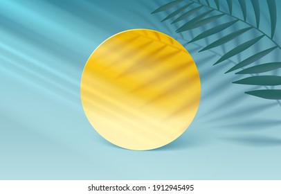 Podio de la etapa de presentación con iluminación, Escena de podio de etapa con para la ceremonia de entrega de premios sobre fondo de color. Ilustración del vector