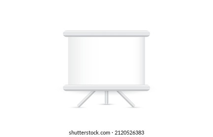 Presentation Stand Screen Projector, White Blank Presentation Board