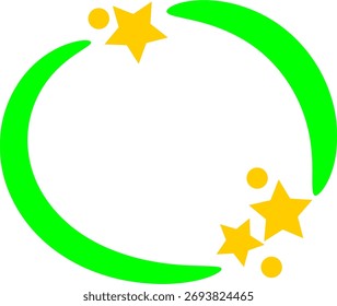 Darstellung der Sterne, die sich im Kreis bewegen