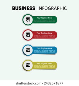 Presentation steps business timeline infographic template