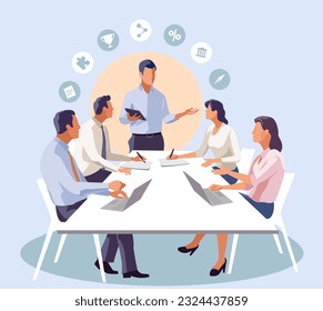 Presentation. Strategy. Business vector illustration.

