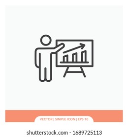 Símbolo de presentación Ilustración vectorial de icono