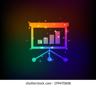 Presentation symbol,Rainbow vector