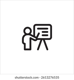 presentation, teaching, explaining, promotion icons. simple icons for website, app, and editable