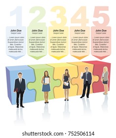 Presentation of team members. Design speech diagrams for infographic and website. Creative testimonials template.