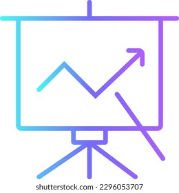 Presentation Teamwork and Management icon with blue duotone style. seminar, conference, meeting, training, discussion, communication, speech. Vector illustration