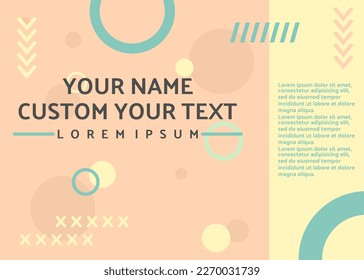 Presentation template background pastel color simple