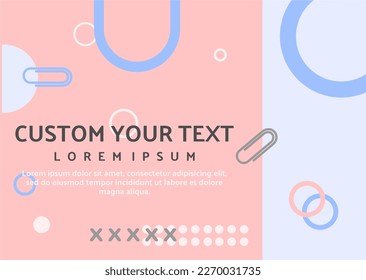 Presentation template background simple design with pastel color 