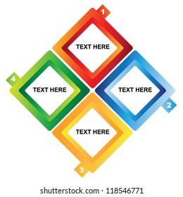 presentation template, banner design, square diagram