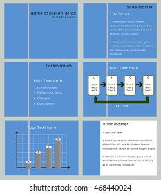presentation template with blue background