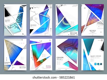 Presentation template, brochure design or cover for business purposes, layout with space for text and images.