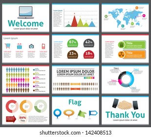 Presentation Template - Business Company Slide Show Design - Vector Editable