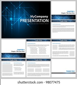 presentation template - business company slide show design - vector editable