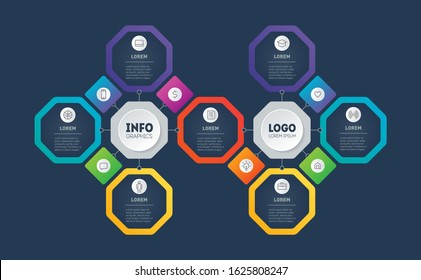 Presentation Template Business Development 7 Options Stock Vector ...