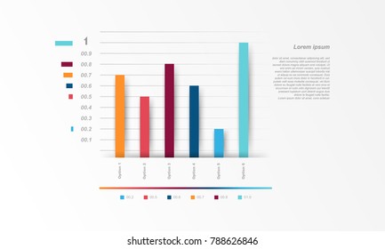 presentation template chart, graph for use in business plan on white background. vector design infographic elements style.