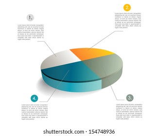  Presentation template circle graph. Pie chart diagram. Infographics web elements.