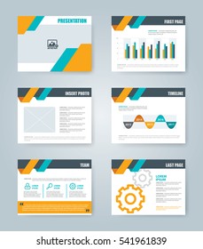 Presentation template collection,business infographic element set,layout design vector illustration