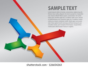 Presentation template with color arrows