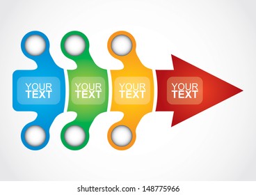 Presentation template with design element and copy space area