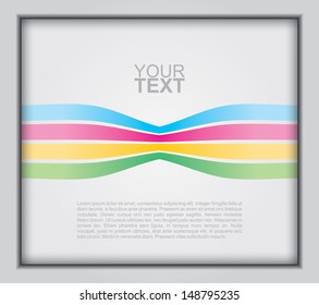 Presentation template with design element and copy space area