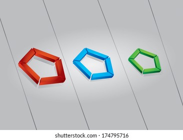 Presentation template with design element and copy space area