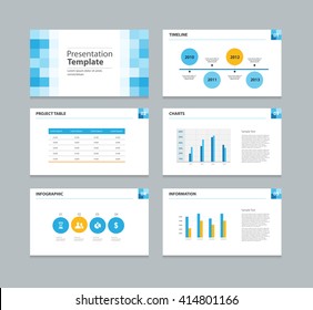 presentation template design and with info graphic element 