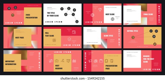 Presentation template design. Vector infographics. Use in Presentation flyer and leaflet corporate report marketing advertising annual report banner. Multipurpose template for presentation slide.