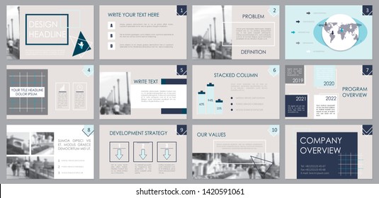 Presentation template. Elements for slide presentations. Use also as a flyer, brochure, corporate report, marketing, advertising, annual report, banner.Blue, gray.
