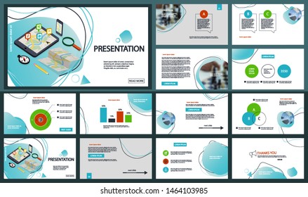 Presentation template. Elements for slide presentations on a white background. Flyer, brochure, corporate report, marketing, advertising, annual report, banner