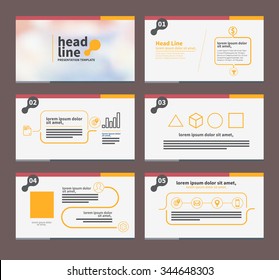 presentation template flat design set for brochure flyer marketing and advertising and iconÃ¢?Â¨
