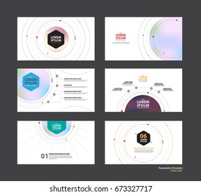 Presentation template flat design set.
