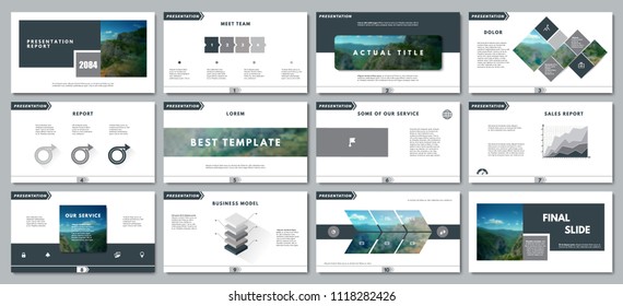 Presentation template for flyer, brochure, product, promotion, advertising,  report, banner, business, modern style on black and blue color background. vector illustration